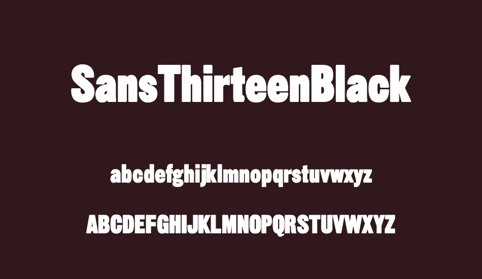 sansthirteenblack font