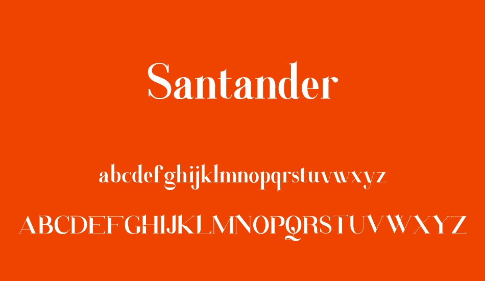 santander font