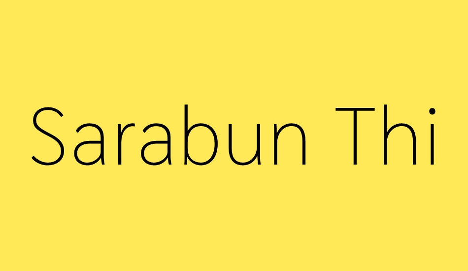 sarabun-thin font big