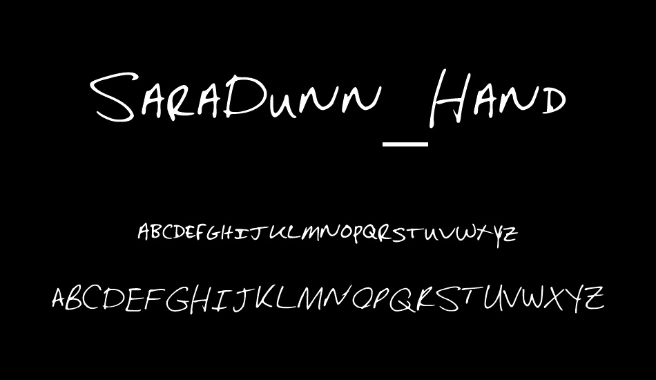 saradunn-hand font