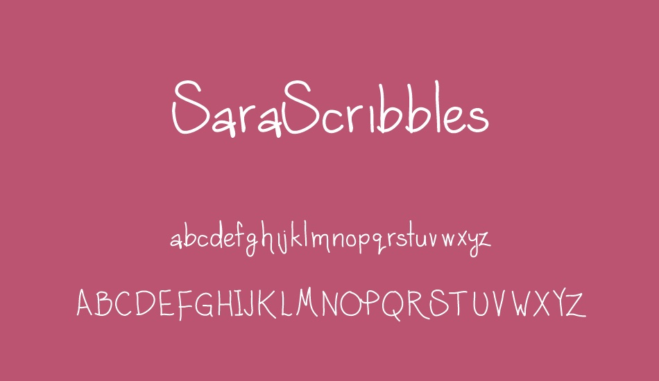 sarascribbles font