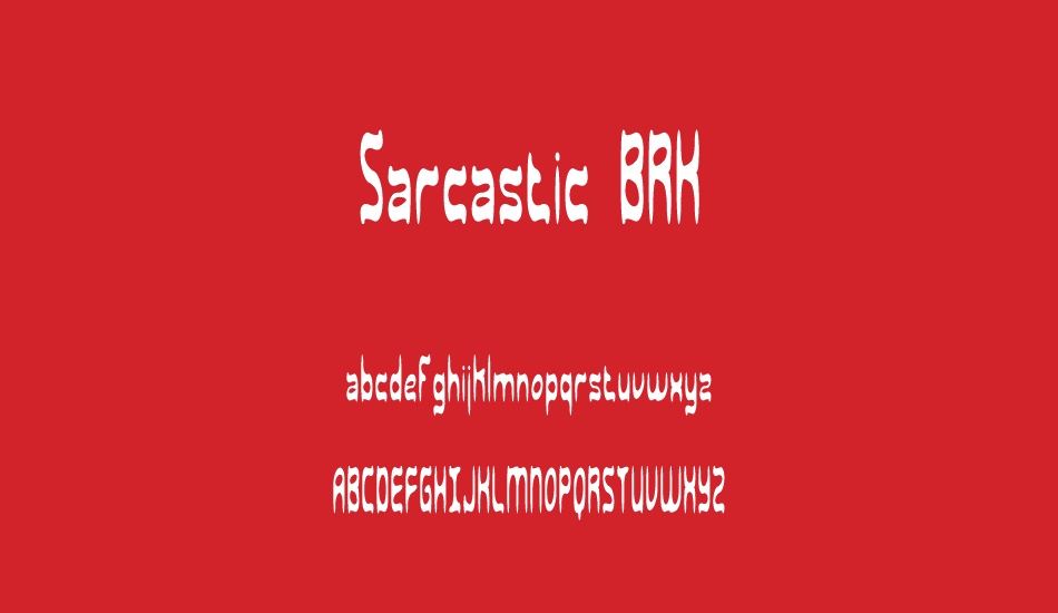 sarcastic-brk font