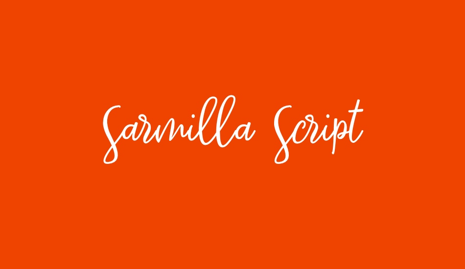 sarmilla-script font big