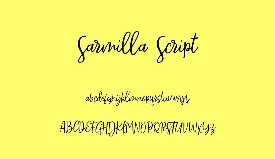 sarmilla-script font