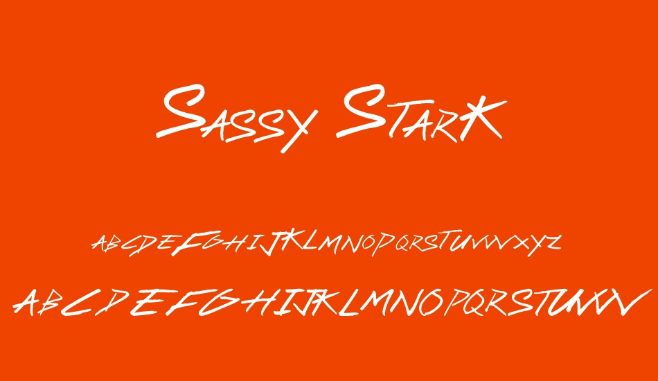 sassy-stark font