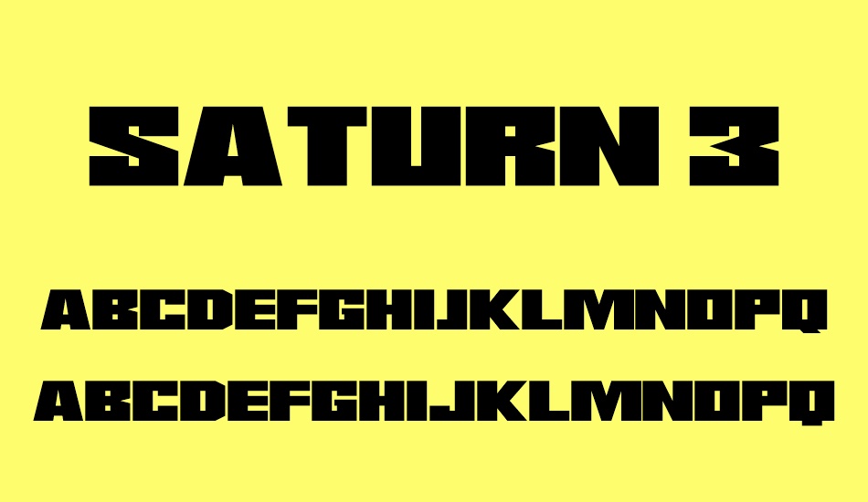 saturn-3 font