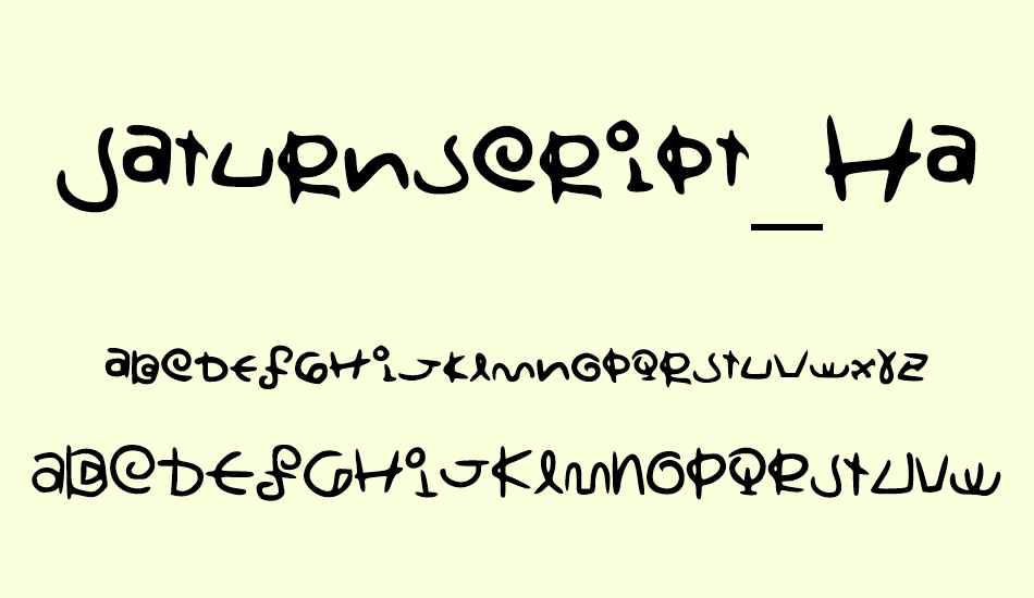 saturnscript-handwritten font