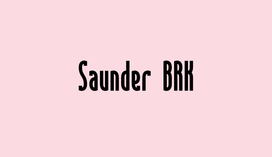 saunder-brk font big