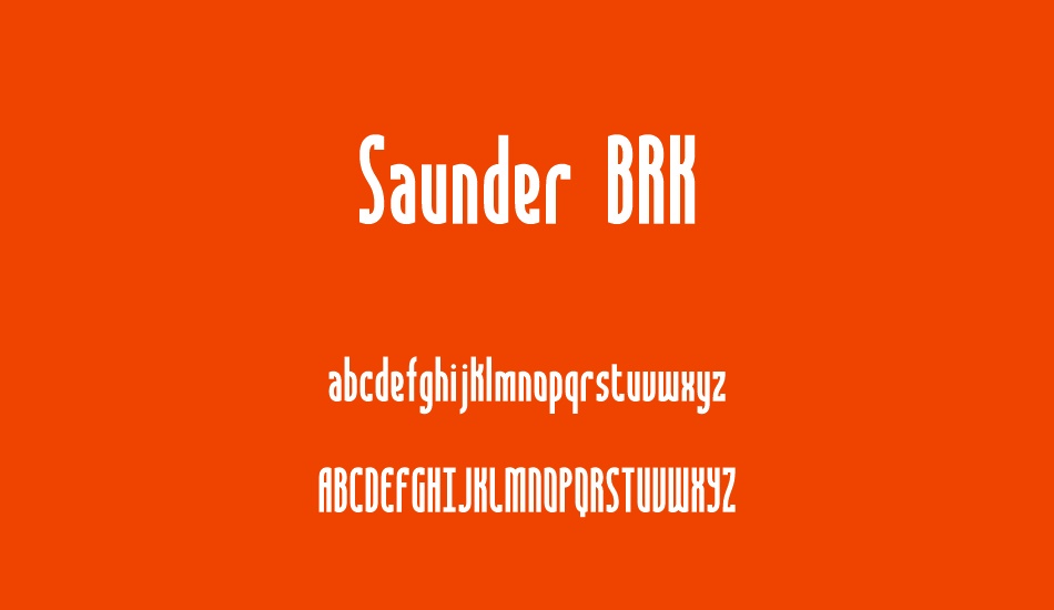 saunder-brk font