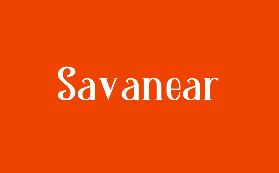 Savanear font big