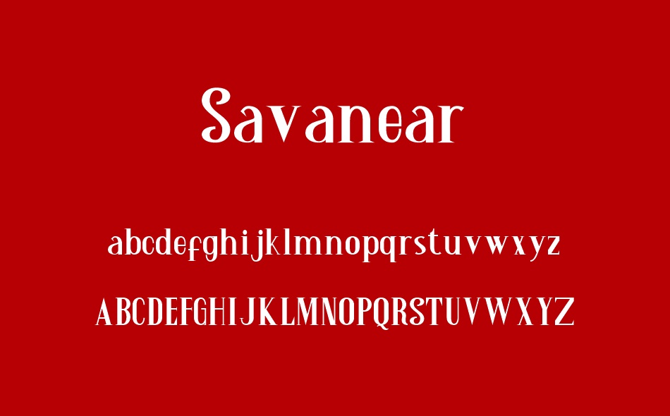 Savanear font