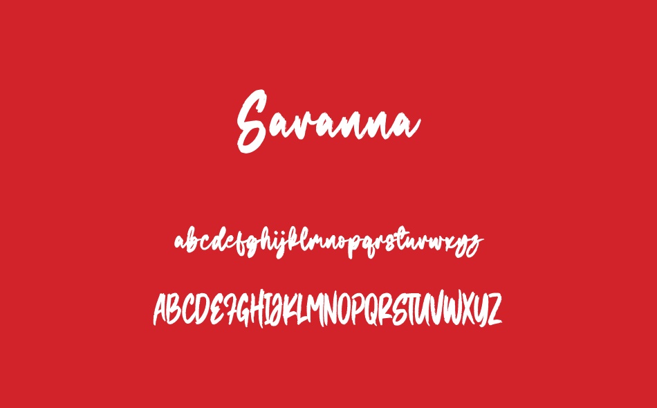 Savanna font