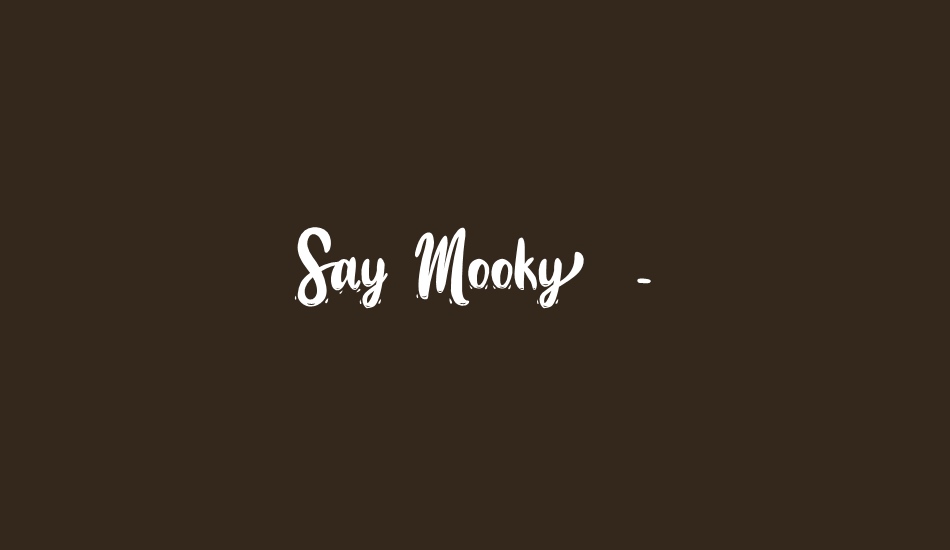 say-mooky---personal-use font big