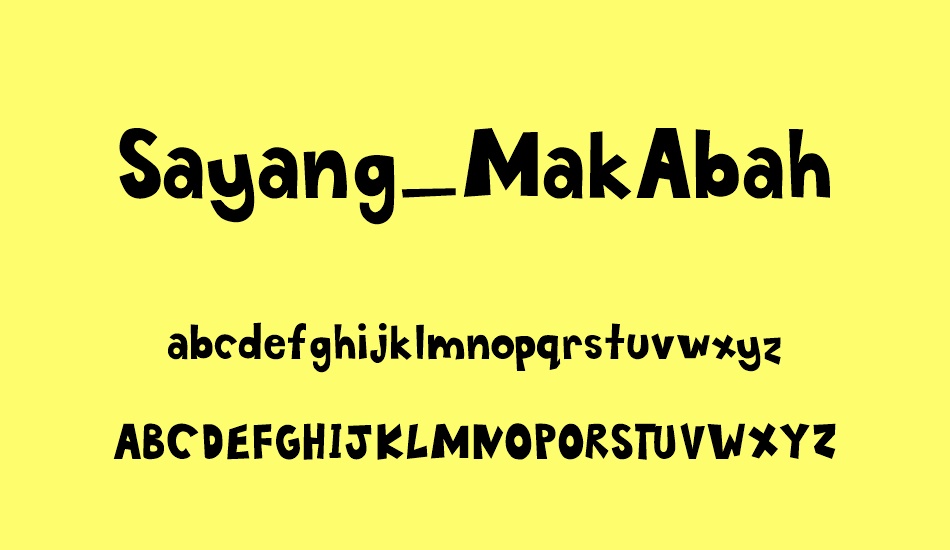 sayang-makabah font