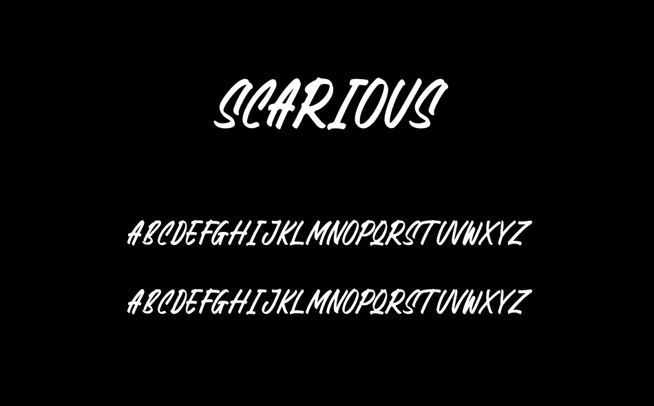 Scarious font