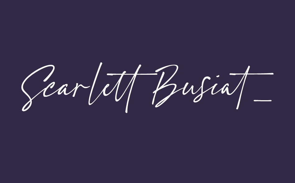 Scarlett Busiat font big