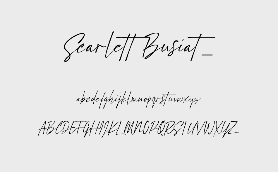 Scarlett Busiat font