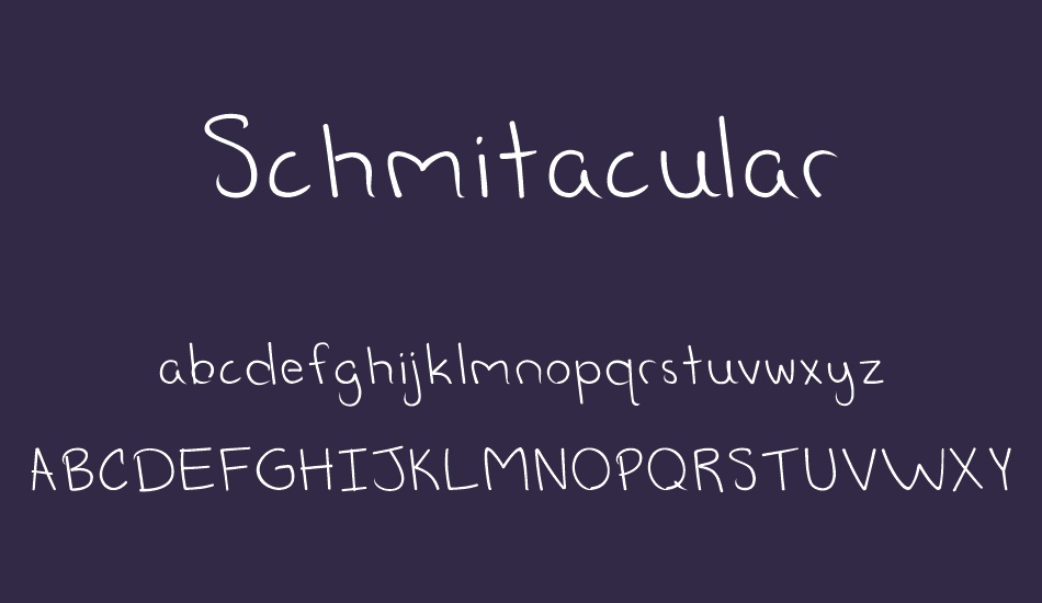 schmitacular font