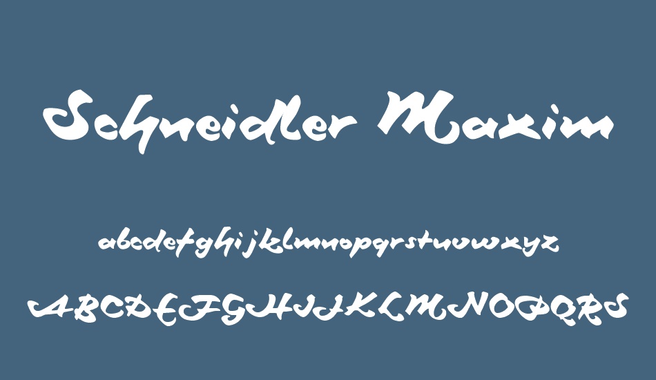 schneidler-maxim font