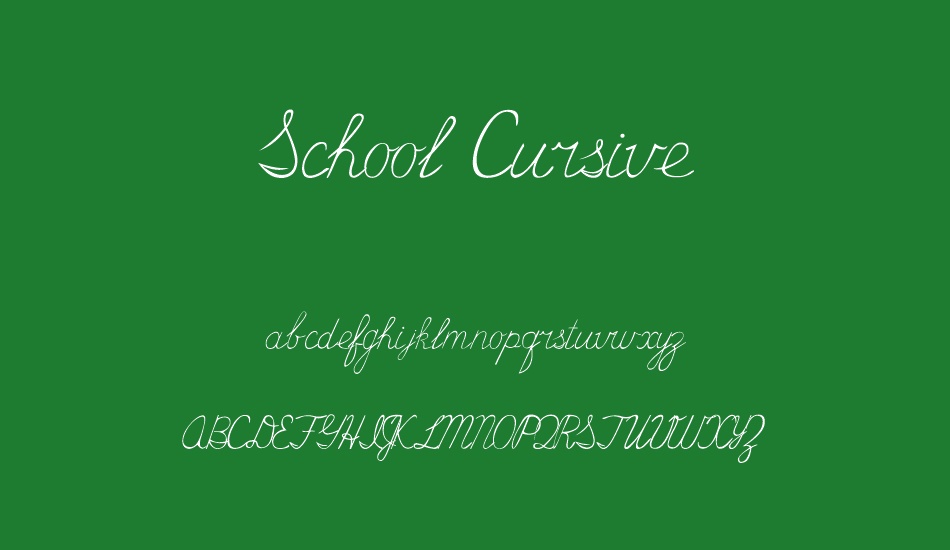 school-cursive-free-font