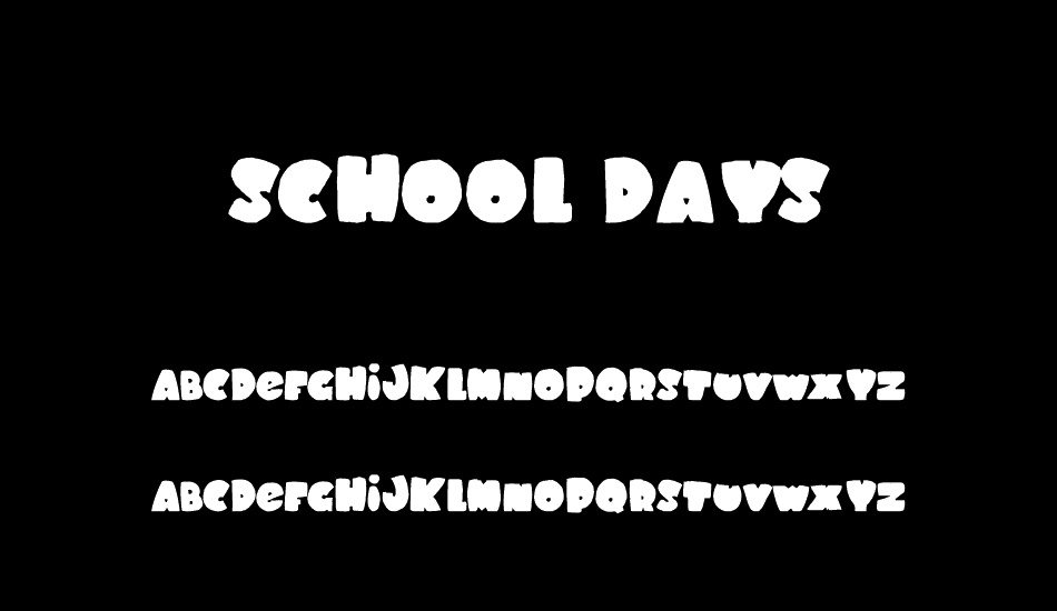 school-days-personal-use font