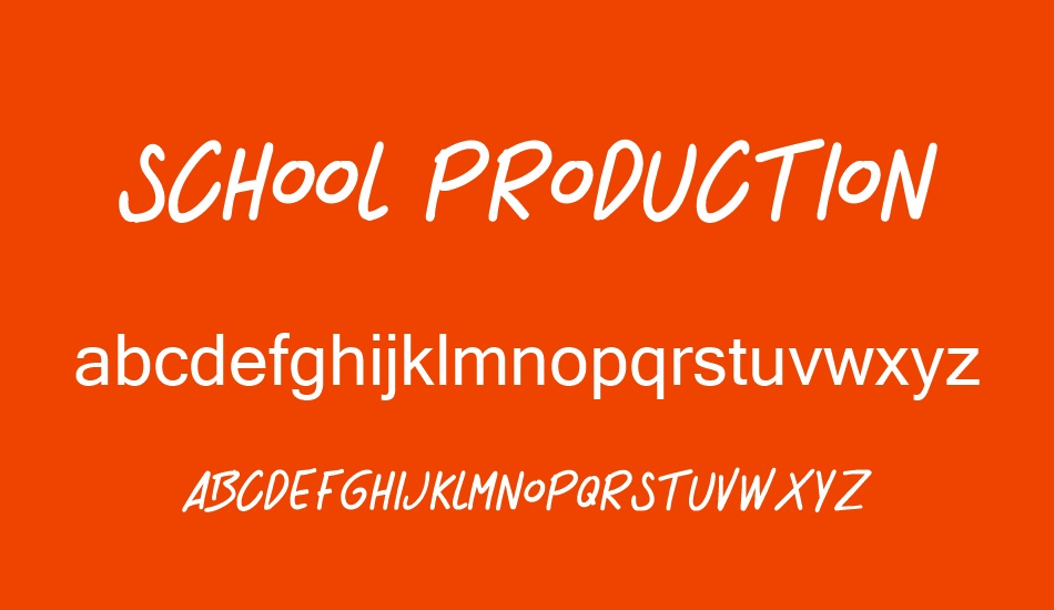 school-productıon font