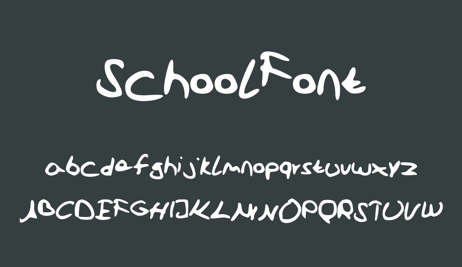 schoolfont font