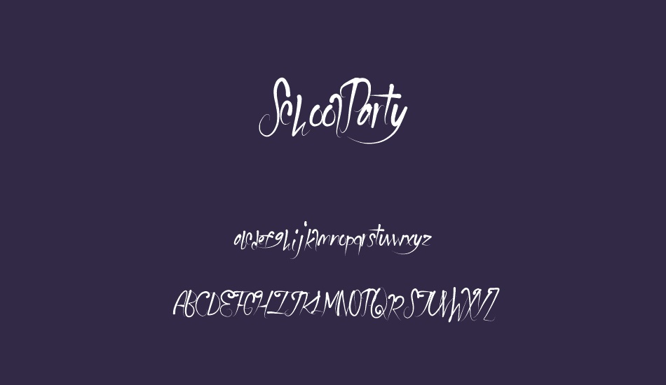 schoolparty font