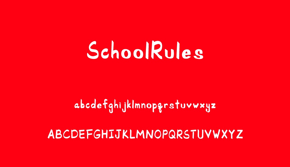 schoolrules font