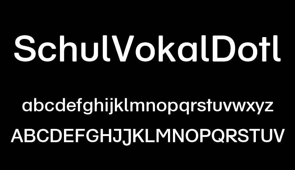 schulvokaldotless font