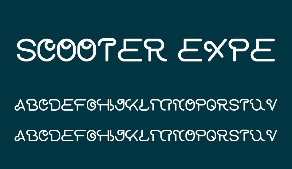 scooter-experiment font