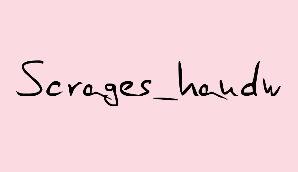 scrages-handwrite font big