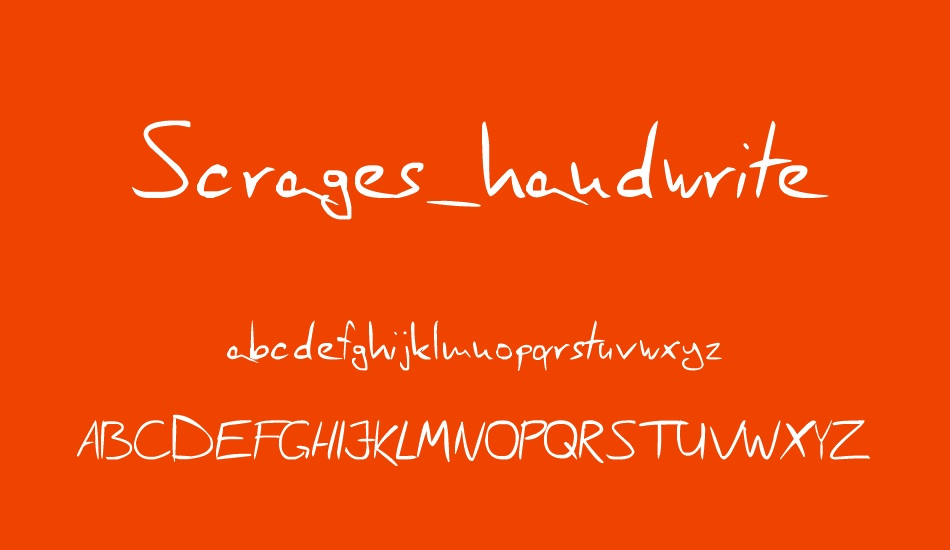 scrages-handwrite font