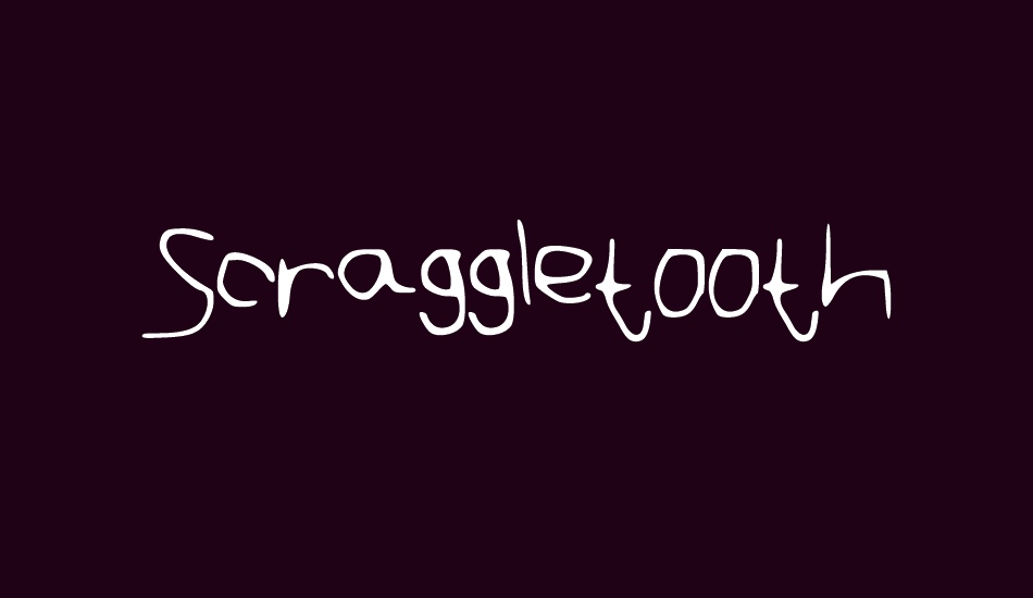 scraggletooth font big