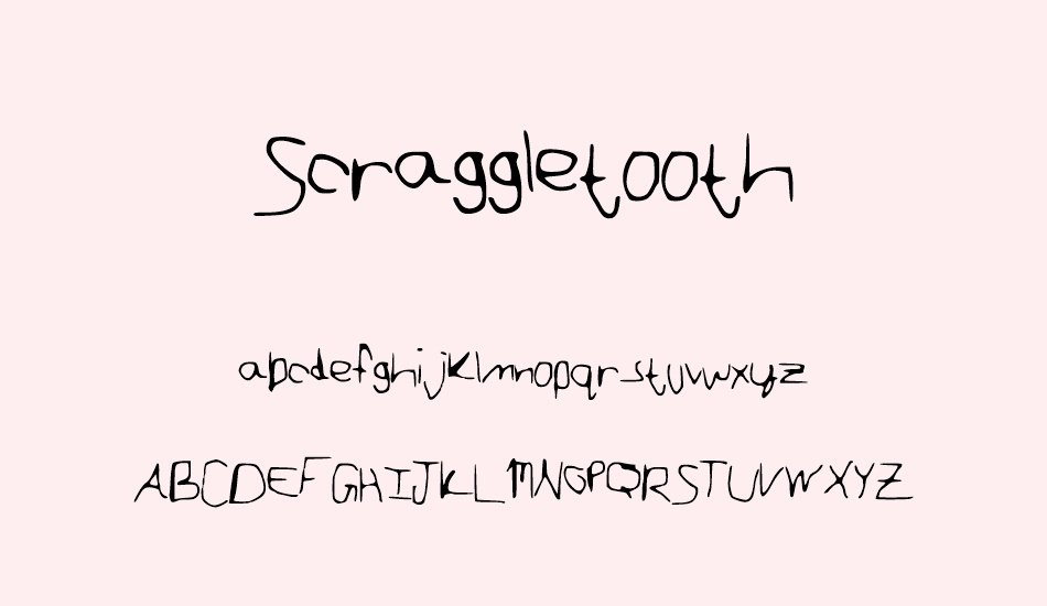 scraggletooth font