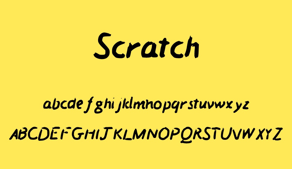Scratch free font