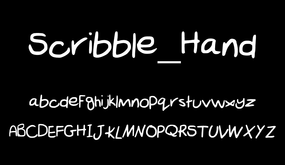 scribble-hand font