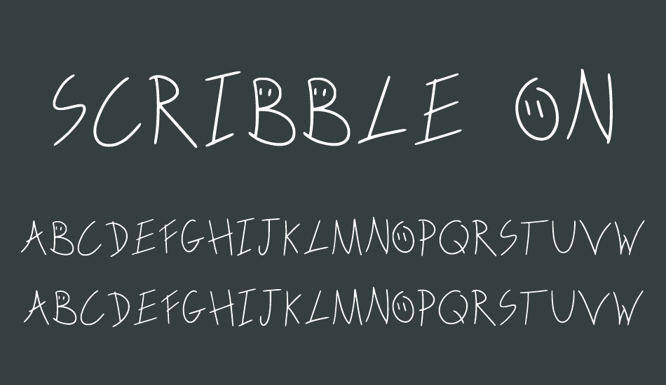 scribble-on-the-bus font