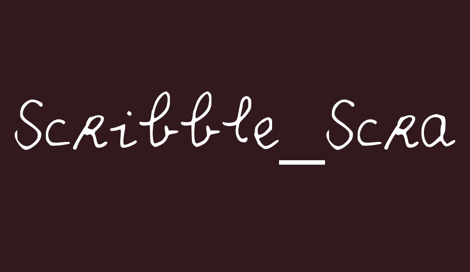 scribble-scrabble font big