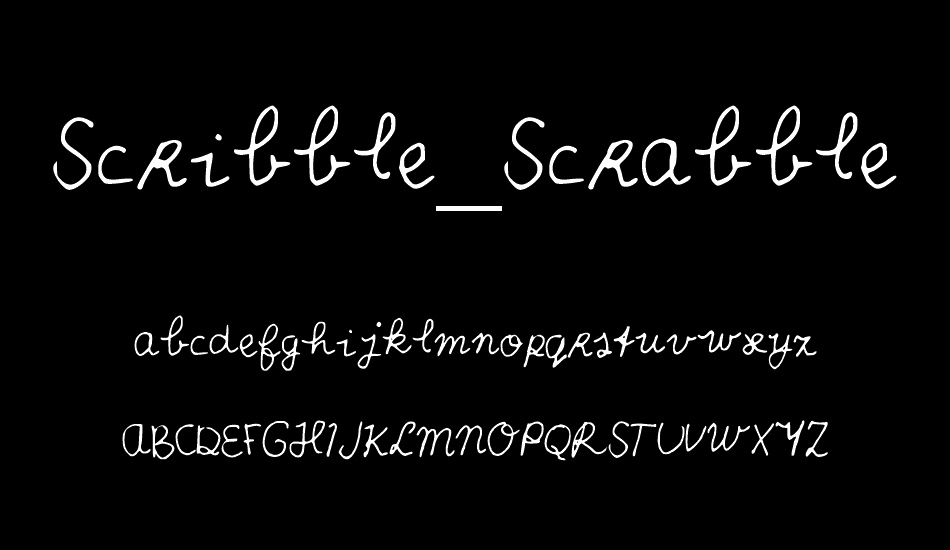 scribble-scrabble font