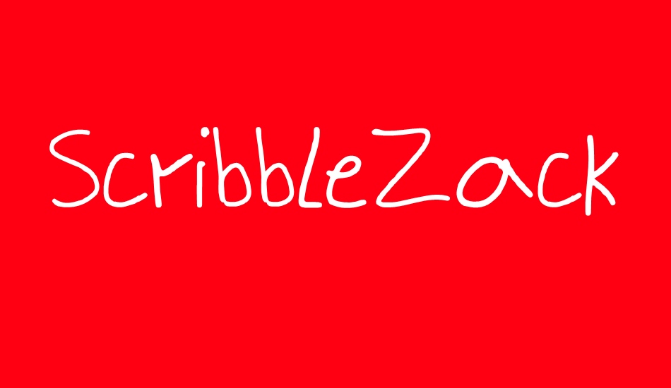 scribblezack font big