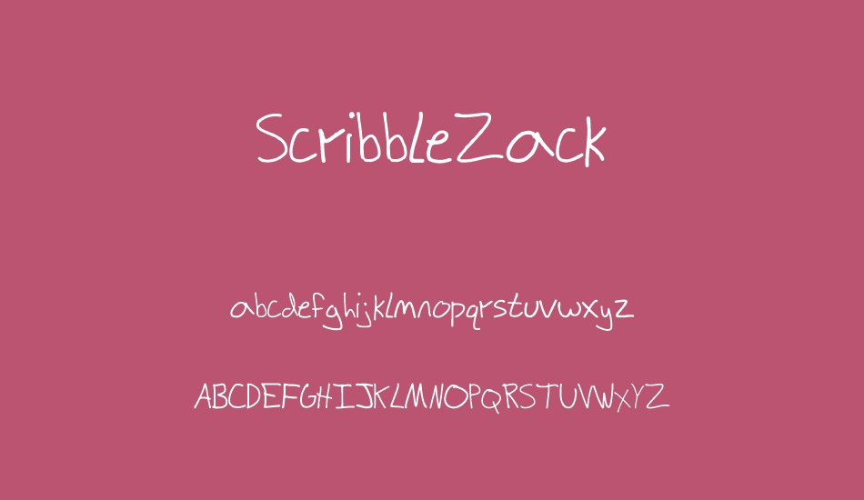 scribblezack font