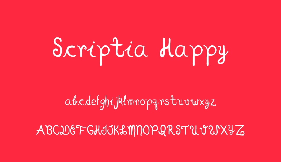 scriptia-happy font