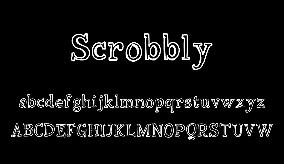 scrobbly- font