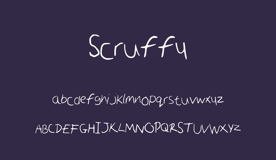 scruffy font