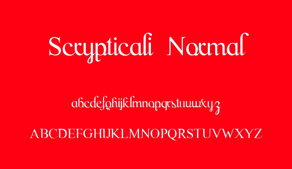 scrypticali-normal font