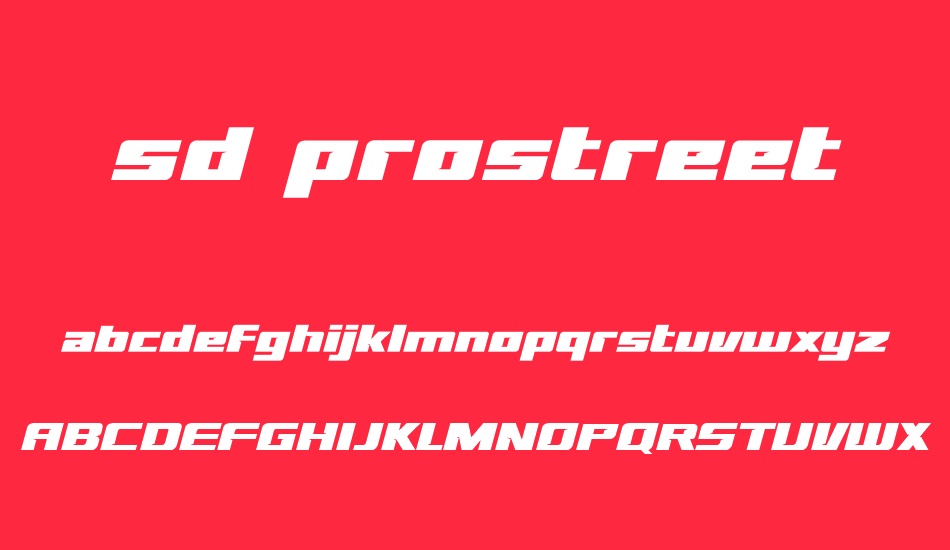 sd-prostreet font