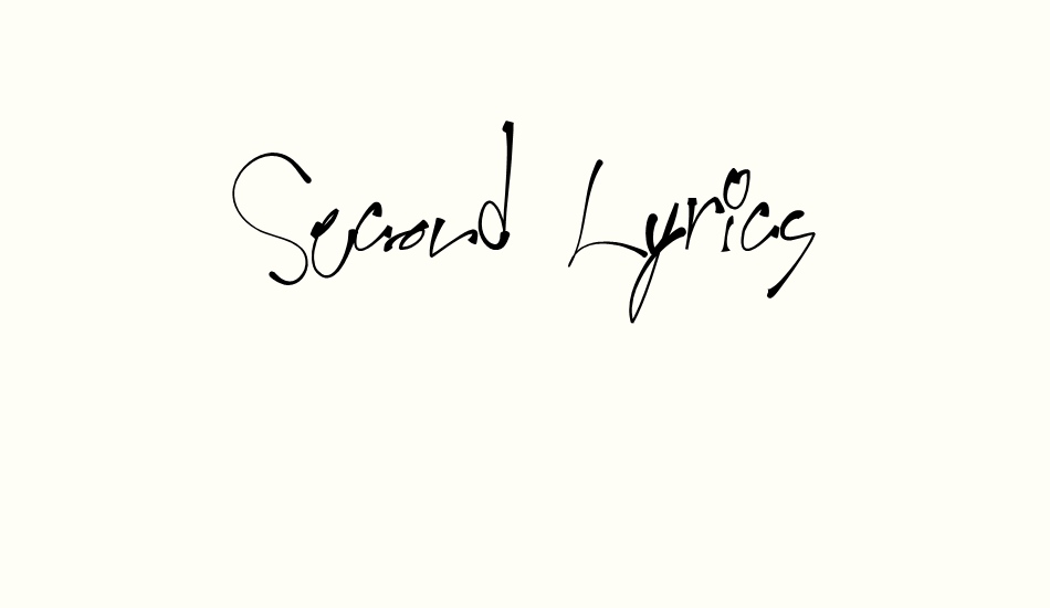 second-lyrics font big