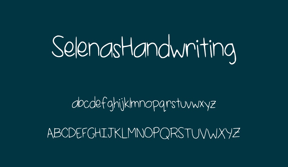 selenashandwriting font