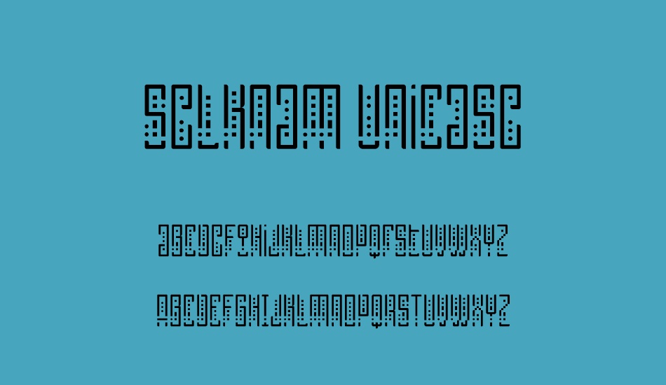 selknam-unicase font